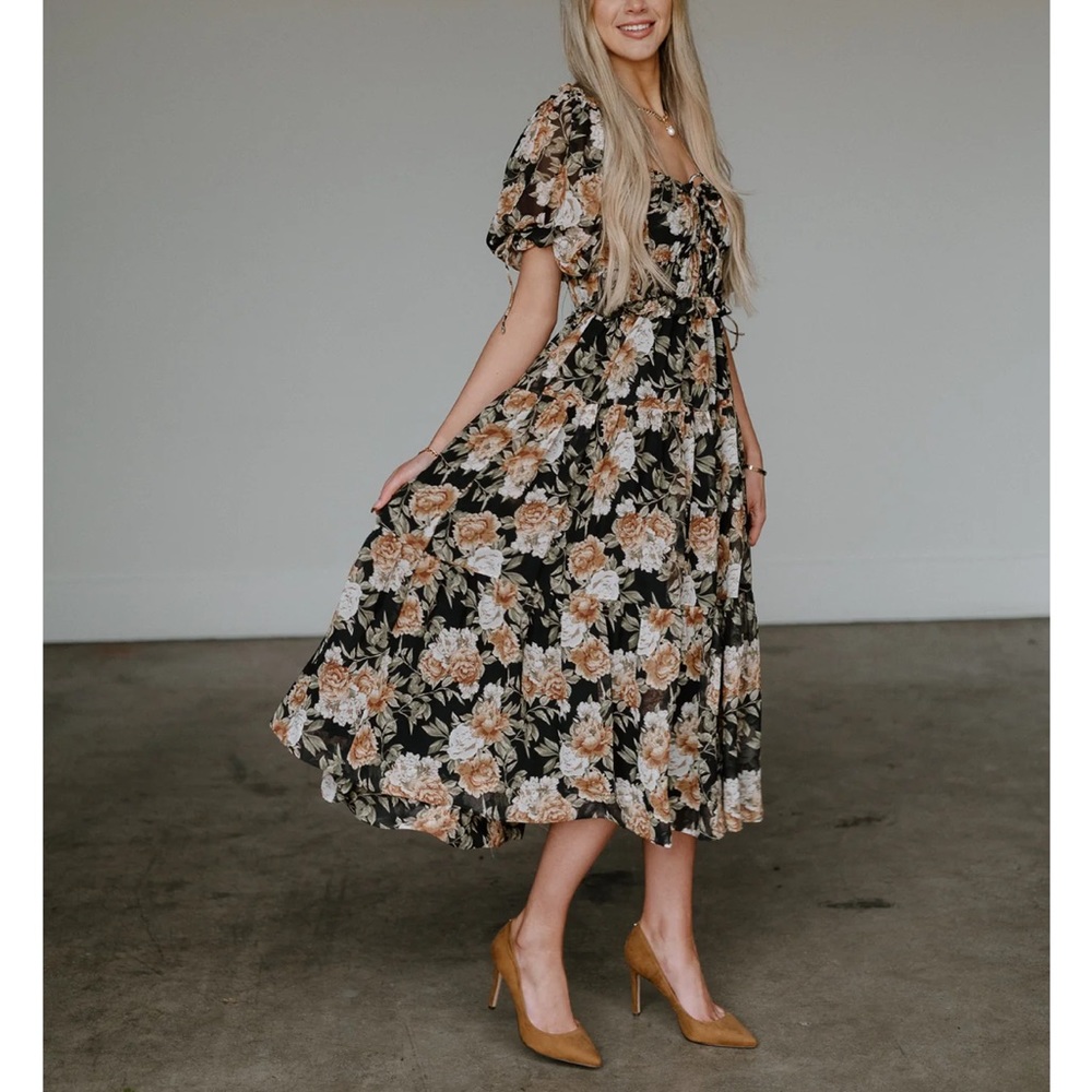 En Saison Tessa floral tiered dress